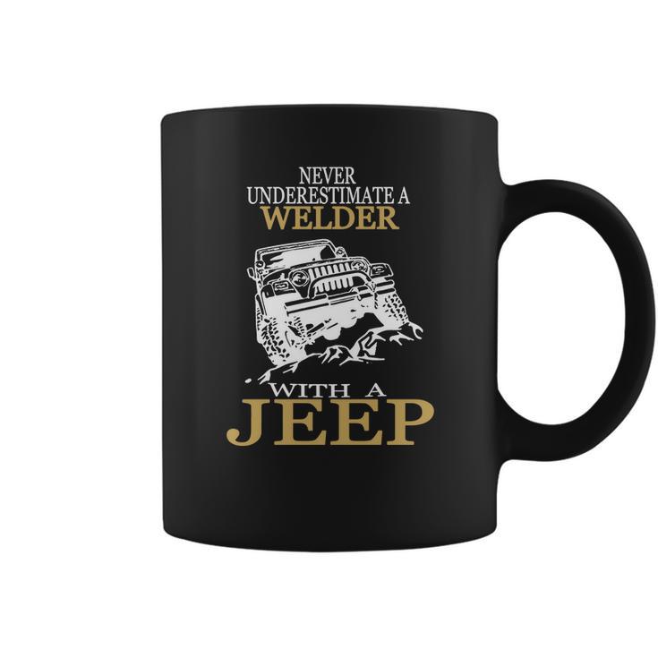 [154] Welder With A Jeep Tshirt Coffee Mug